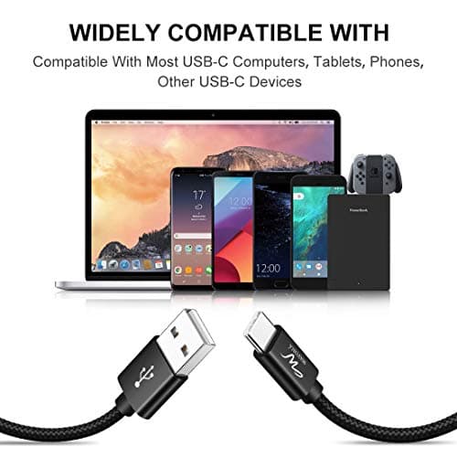 Wayona Type C 65W/3A Nylon Braided Super Fast Charging Data Transfer Cable Compatible for iPhone 15 Series, iPad, Samsung S24, S23, S22, S21, S20 M34, M15 (6 FT Pack of 1, Black) 4