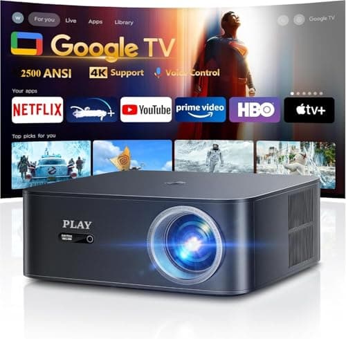 PLAY MAC Pro UHD Smart Home LCD LED Certified GTv Projector, 2500 ANSI Lumens, 4k Projector with Android 11, WiFi 5 & Bluetooth 5.2, 60,000 Hour LED,Lamp Life, Home Theatre Cinema Experience 3