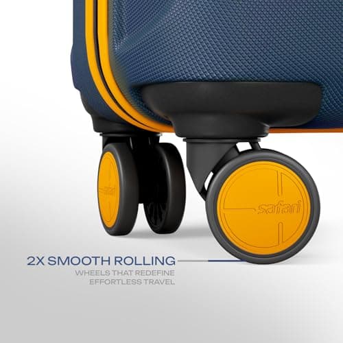 Safari Large Thorium Neo 8 Wheels 77 Cm Check-in Trolley Bag Hard Case Polycarbonate 360 Degree Wheeling System Luggage, Trolley Bags for Travel, Suitcase for Travel, Graphite Blue 3