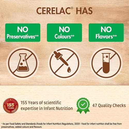 CERELAC Baby Food Cereal | No Refined Sugar | No Preservatives | Rice for 6 to 24 Months Baby | Omega 3 Iron Protein Calcium Vitamin D for Babies | Instant Cereal | 300g 5