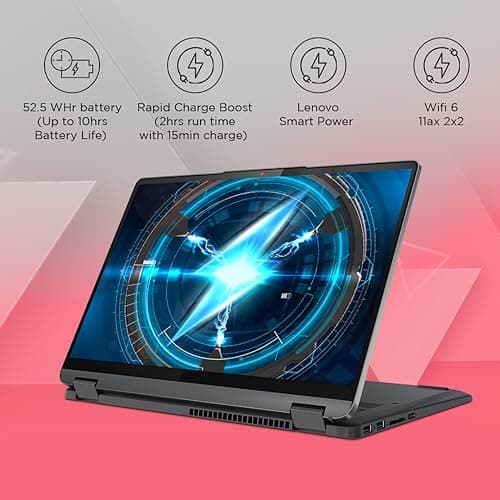 Lenovo IdeaPad Flex 5 Intel Core i7-1355U 14"(35.5cm) WUXGA+ IPS 2-in-1 Laptop (16GB RAM/512GB SSD/Windows 11/Office 2021/Lenovo Digital Pen/Backlit KB/3 Month Game Pass/Grey/1.5Kg), 82Y00052IN 5