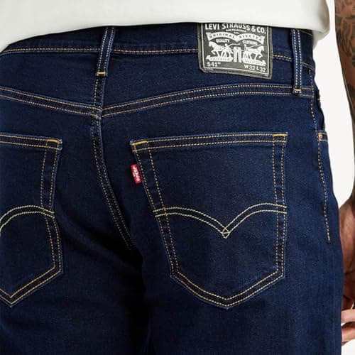 Levi's Men's 541 Dark Indigo Tapered Fit Mid-Rise Jeans 4