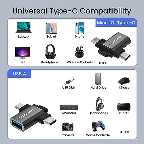 Ambrane 2 in 1 OTG Adapter | Type-C 4