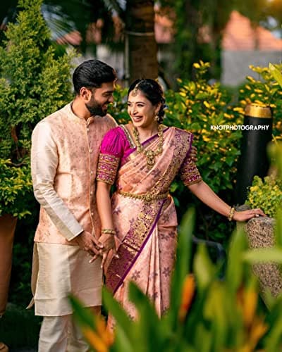 SGF11 Women's Kanjivaram Soft Silk Saree With Blouse Piece (Pink 4