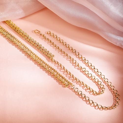 Rubans Gold Plated Traditional Motif Kamarbandh Waist Belt Gift for Women and Girls Bridal Festive Ethnic Jewellery 5
