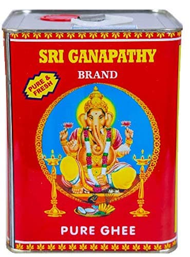 Sri Ganapathi Ghee Pure Cow Ghee (5 Litre Tin) | Desi Ghee Ideal for For Cooking and Puja | Nutritious Rich Aroma | for Better Digestion