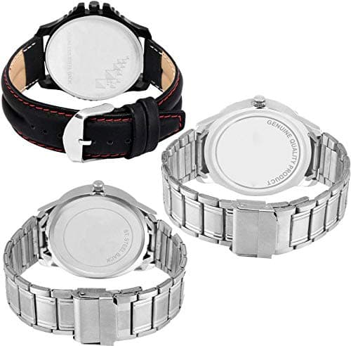 Acnos Stainless Steel Premium Special Super Quality Analog Watches Combo Look Like Handsome For Boys And Mens Pack Of - 3(436-437-438), Band Color:Assorted, Dial_Multi 4