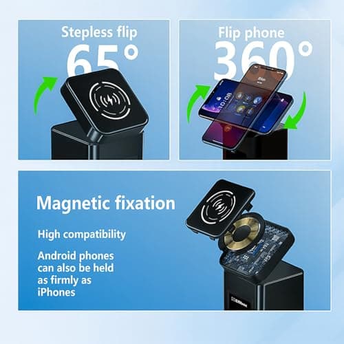 Embox 8-in-1 Gan Charger 30W Fast Charger | Type C USB 2 AC Sockets (2500W) Wireless Fast Charging | Multi-Port Desktop Charger for Laptop, iPhone, Android, Portable Charging Station 5