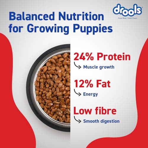 Drools Puppy Dry Dog Food 1.2Kg Pack | Chicken and Egg Flavour | Optimal Growth | Healthy Coat & Skin | Strong Immune System | Enhanced Palatability 6