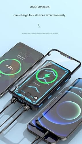 Mastyle® 20000mAh Solar Power Bank with LED Light Dual USB Fast Charging Large Capacity Mobile Charger 2