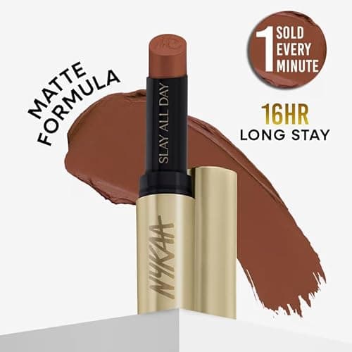 Nykaa Matte to Last No Transfer Long Lasting Lipstick (3.5g) (Chai) 4