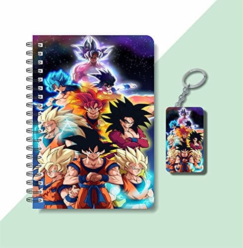 CRAFT MANIACS GOKU ANIME 2023 EDITION ROUND CORNER PRINTED A5 160 RULED PAGES NOTEBOOK & FREE KEYCHAIN BEST GIFT FOR GOKU LOVERS (GOKU ULTIMATE POSTER)