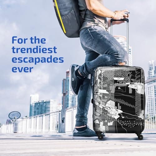 Skybags Large Acrylonitrile Butadiene Styrene (Abs) Trooper Check-in Size Hard Luggage (75Cm) | Luggage Trolley with 4 Spinner Wheels and Resettable Combination Lock | Black 3