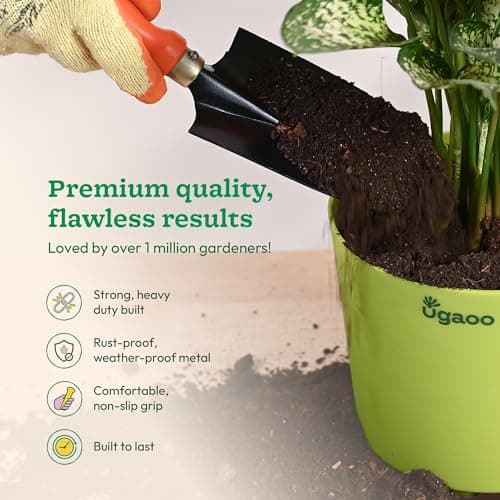 Ugaoo Trowel for Gardening, Heavy Duty Durable Rust-Free Shovel, Gardening Tools for Soil Digging & Planting, Premium Home Gardening Accessories, Garden Tool for Home Garden (1 Pc) 4