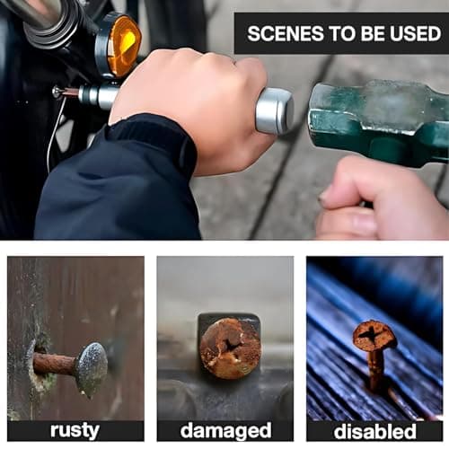 Inditrust Impact Screwdriver With Chrome Vandium Steel Bits And Handle Multi-Functional Portable Screw Driver Tool Machine For Nut Bolt Opening Left/Right rotation (WITH 4 BITS) 3