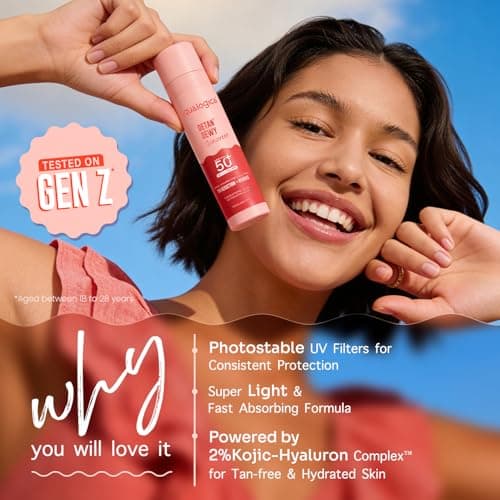 Aqualogica Detan+ Dewy Gel Sunscreen SPF 50+ PA++++ with 2% Kojic-Hyaluron Complex™ & Wild Berries - 50 g | SPF 50+ PA++++ | In-Vivo Tested | New-age Filters | Anti-Pollution Factor | For Luminous & H 4