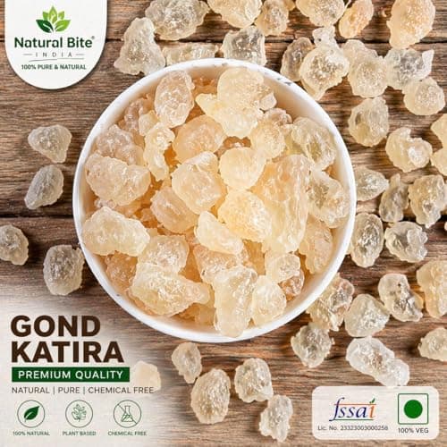 Natural Bite India Chia Seed and Gond Katira Summer Combo, Superfood, Rich in Fibre, Omega-3, Plant Based, 100g Each 3