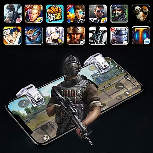 BKN BattleMods Conductive Mobile Gaming Triggers & Sleeve for PUBG Mobile-L1R1- Supports for All Android and iOS Phones (R11 Trigger) 5