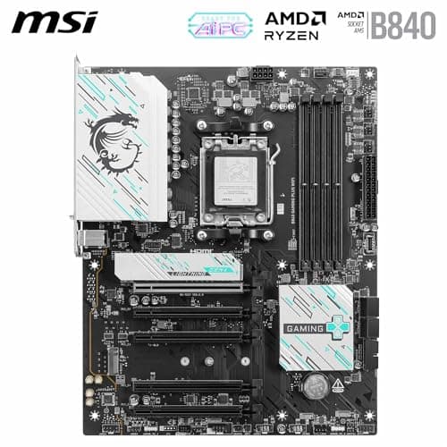 MSI B840 Gaming Plus WiFi Motherboard, ATX - Supports AMD Ryzen 9000/8000 / 7000 Processors, AM5 - DDR5 Memory Boost 8000+ MT/s (OC), PCIe 4.0 x16, M.2 Gen4, Wi-Fi 7, 2.5G LAN 2