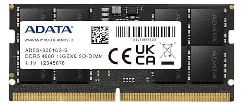 ADATA Premier 16GB 4800MHz SO-DIMM DDR5 Laptop Memory, Single RAM Module, Supports Intel & AMD Latest CPU, Intel XMP & AMD Expo, Built in PMIC, On Die ECC, Low Voltage, More Bandwidth - AD5S480016G-S 3