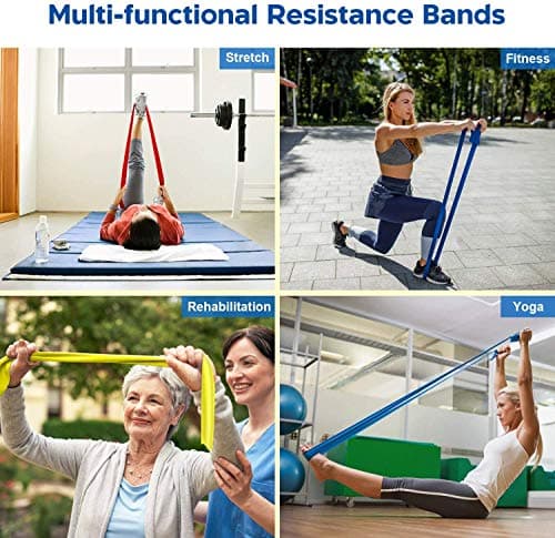 Fitlastics Natural Rubber Resistance Bands For Toning. Strength Training, Stretching, Physical Therapy, Pilates, Yoga Exercises Home Fitness Workouts For Men/Women (15Lbs - 6Ft - Yellow Band) 3