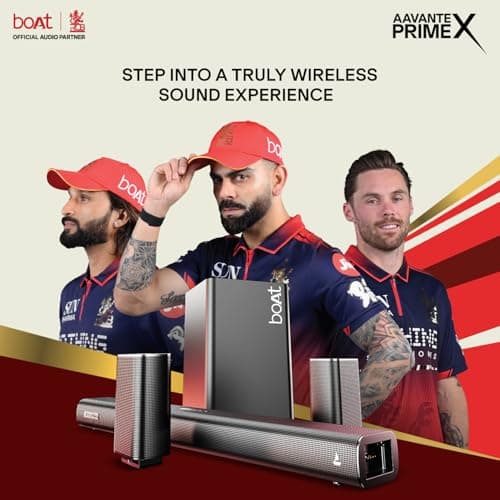 boAt [2026 Launch] Aavante Prime X, Truly Wireless, Detachable Satellites, Dolby Atmos, 7.1.4CH 700W, Wireless Subwoofer, FREE Installation & Video Demo,Sound bar Home Theatre Soundbar (Premium Black) 2