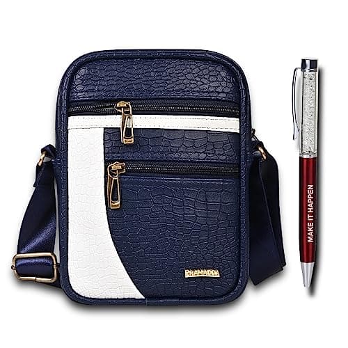 Pramadda Pure Luxury Leather Sling Bag For Men Travel | Birthday Diwali festival Gift Item For Men | Corporate Bulk Staff Employee Gifts Men Women | Diwali Luxury Hamper