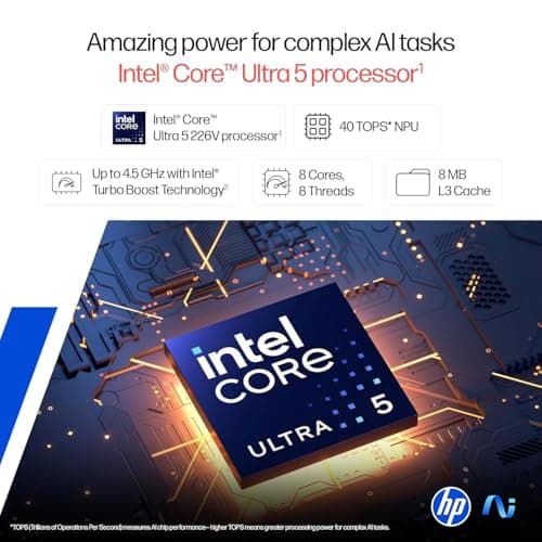 HP Omnibook (Previously Envy) X Flip OLED Intel Core Ultra 5 226V, 40 Tops (16GB LPDDR5x, 1TB SSD) 3K,120hz, 14''/35.6cm, 2-in-1, Win11, M365* Office24, Silver, 1.38kg, fm0099TU AI Laptop 3