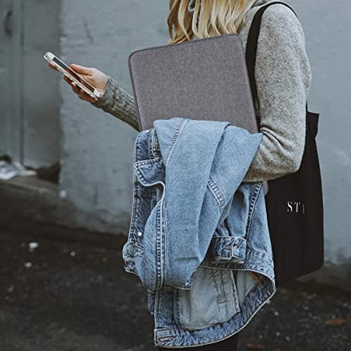Dynotrek Grade 11.6 Laptop Tablet Sleeve/Case/Cover/Bag with Charger Pouch Compatible for Most Surface Pro 9 8 7/Laptop Go 2 3, MacBook Air 11/12, 11-12 Inch HP Asus Samsung Chromebook -Denim Grey 4