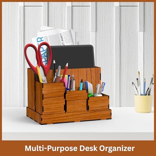 Desk Organizer with 4 Compartments Stylish Table Organizer for Office Desk Storage Box for Stationery and Accessories Unique Corporate Gift 3