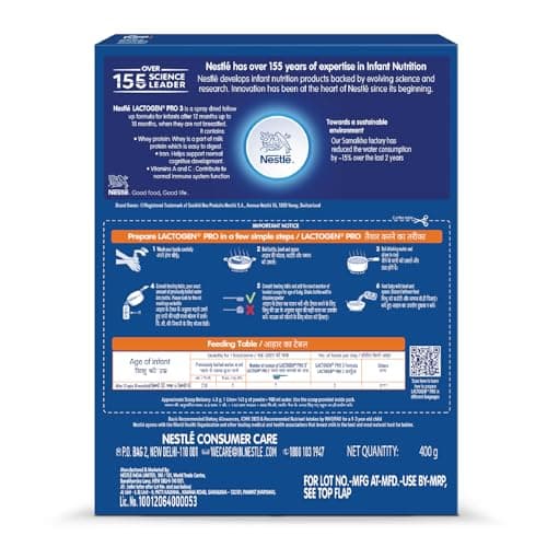 Lactogen Pro 3, Follow-Up Formula With Iron, Whey Protein And Vitamins, After 12 Months Up To 18 Months, Bag-In-Box Pack, 400g, Powder 4