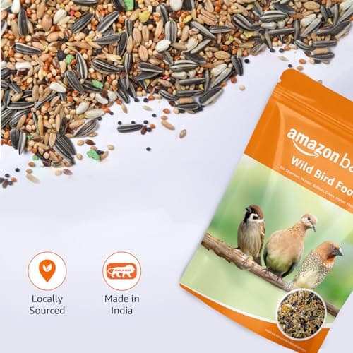 Amazon Basics Mix Seed Bird Food for Wild Birds | 1 Kg | 100% Natural | Energy-Rich & Easily Digestible | Suitable for All Life Stages | Made in India 4