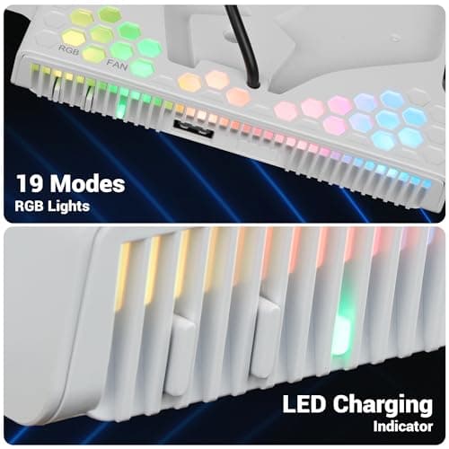 ZEBRONICS PS5SC,Vertical PS5 Docking Station, 5000RPM 3 Level Fan, 2X Dual Sense 3H Rapid Charging Dock, Headset Hanger, 14x Disk Holder, RGB, Supports PS5 Standard | Slim | Pro (Disk & Digital) 5