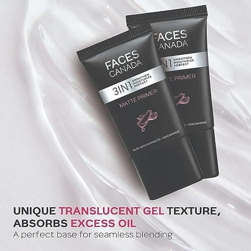 FACES CANADA Matte Primer, 30g | Oil-Free Matte Finish | Lightweight Gel Texture | Smoothens & Moisturizes Skin | Niacinamide, Hyaluronic Acid, Vitamin A, C & E | No Alcohol & Parabens 2
