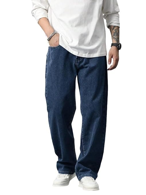 TAGAS Men Relaxed FIT Denim Jeans | Loose Jeans for Men | Mens Baggy Fit Denim Jeans Pant | MDJ-22
