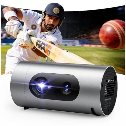 zitronix® Smart Projector for Room Built in Android 13 0.6: 1 Short Throw Projector for Home Cinema Keystone Correction with HDMI/WiFi/USB 65W Type-c Power Port & PD30W Power Bank Permit Metal Shell