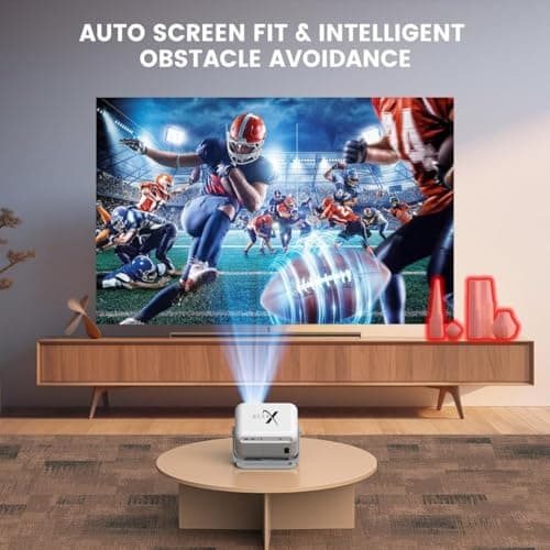 BeamX Shark Smart Projector 4K Android 13 Home Theater Projector with Auto Focus & Auto Keystone, 18000 Lumens Brightness, Dolby Audio, WiFi 6, Bluetooth HDMI ARC 300 Inch Display for Home & Bedroom 3
