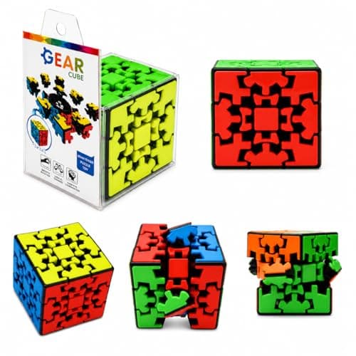 Yong Gear 3x3 Speed Puzzle, Multicolor Mechanical Brain Teaser for Kids & Adults Age 4+ 5