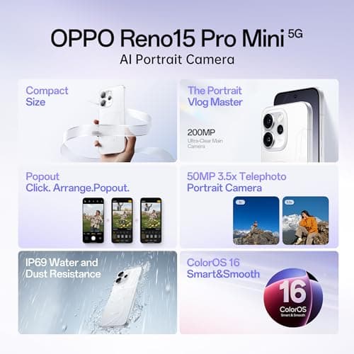 Oppo Reno15Pro mini 5G (Cocoa Brown, 12GB RAM, 512GB Storage) with No Cost EMI/Additional Exchange Offers 2