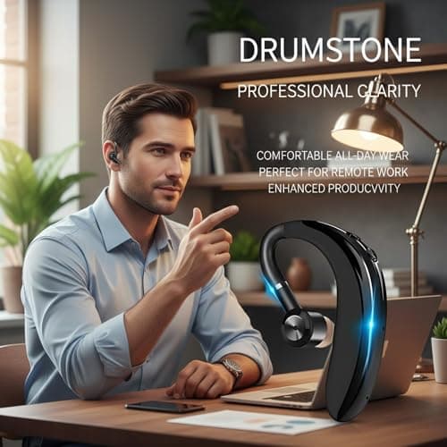Drumstone Headset with Mic Comfortable Lightweight Design Clear Stereo Sound for Music Calls Online Classes & Gaming Compatible with Mobile Laptop & Tablet 5