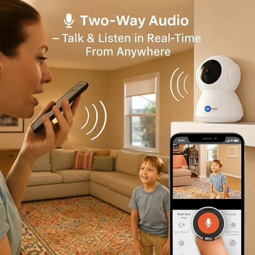 Maizic Smarthome Black Mini Fox 360° 3MP Full HD Smart Wi-Fi Security Camera, Wireless Indoor CCTV | AI Person Detection | 2-Way Audio | Motion Detection | Color Night Vision CCTV (Tycoon Pro 5 MP) 5