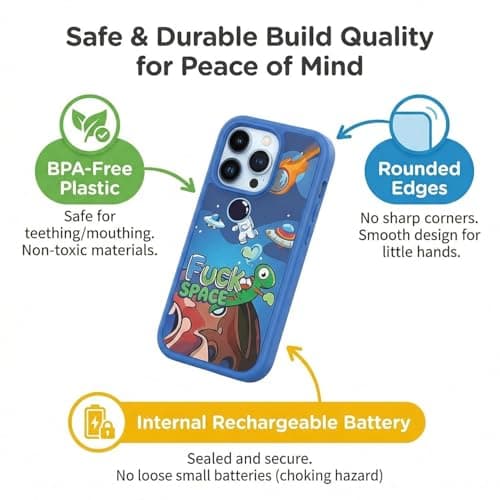 Kids Phone – Rechargeable Toy for Kids with 24 Learning Modes | Talking Dummy Mobile for Boys & Girls Age 2–12 | Educational Mobile Phone Toy with, Music & Games Flash Card Phone 5