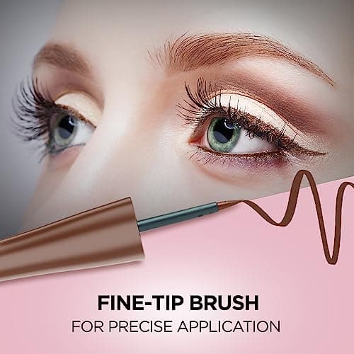 FACESCANADA Magneteyes Color Eyeliner Gel - Powerful Brown,4 Ml|Glossy Finish|24Hr Long-Lasting|Waterproof|Smudgeproof|Precise Application|Intense Color Payoff|Almond Extract & Vitamin E 5