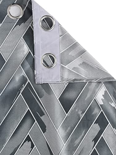 Home Sizzler 2 Pieces Geometrical Panel Eyelet Polyester Long Door Curtains - 8 Feet, Blue 5