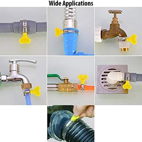 KBS Hose Clamp Stainless Steel 1.25 inch Diameter Water Pipe Range Turn Key Worm Gear Ideal for Leak Proof Gas Stove Plumbing Adjustable Safety Tie Clips For Home,Garden,Kitchen,Automotive 5