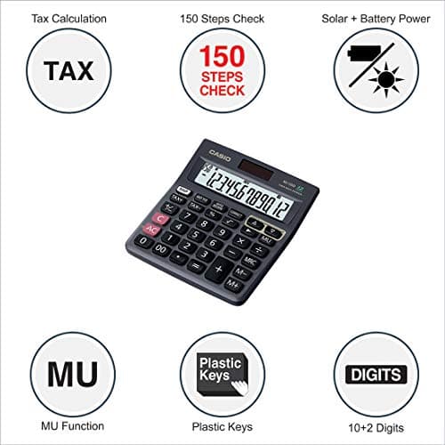 Casio MJ-120D 150 Steps Check and Correct Desktop Calculator with Tax Keys 2