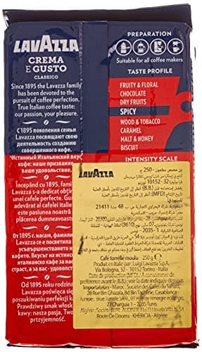 Lavazza Crema e Gusto Classico | Ground Coffee Powder| Italian Blend with Rich Aroma & Full Body| 250 g 3
