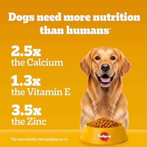 Pedigree Adult Dry Dog Food, Meat & Rice, 3 kg, Contains 37 Essential Nutrients, 100% Complete & Balanced Food for Adult Dogs 6