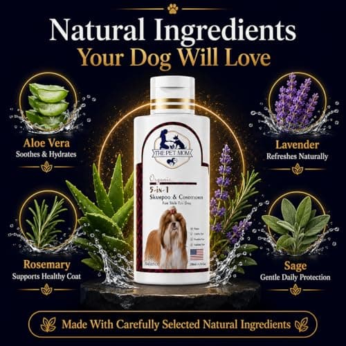 The Pet Mom Organic 5 In 1 Shampoo & Conditioner For Shih Tzu Dog & Puppy | Deep Cleans, Refreshing, Conditions, Anti Itching, Anti Fungal, Bad Odor | Dog Shampoo Conditioner For All Dogs Breed –200ml 4