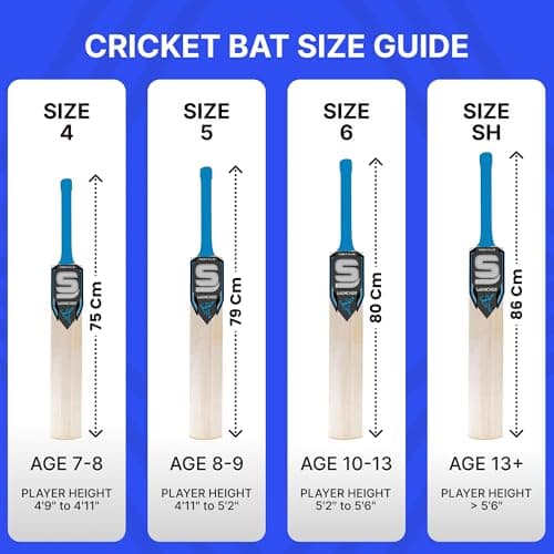 Strauss Launcher Cricket Bat | Kashmir Willow | Cricket Bat with Grip for Gully Cricket & Tournament Match | Standard Tennis Ball Bat for Cricket | Size: Short Handle (1150-1250 Grams) 3